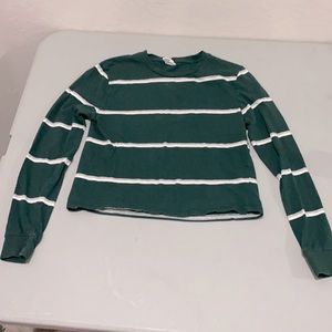 Destined XS Long Sleeve. Green with grey and cream